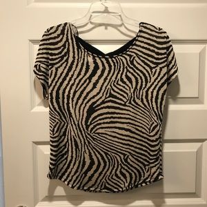Black and Tan Zebra stripe top Forever 21
